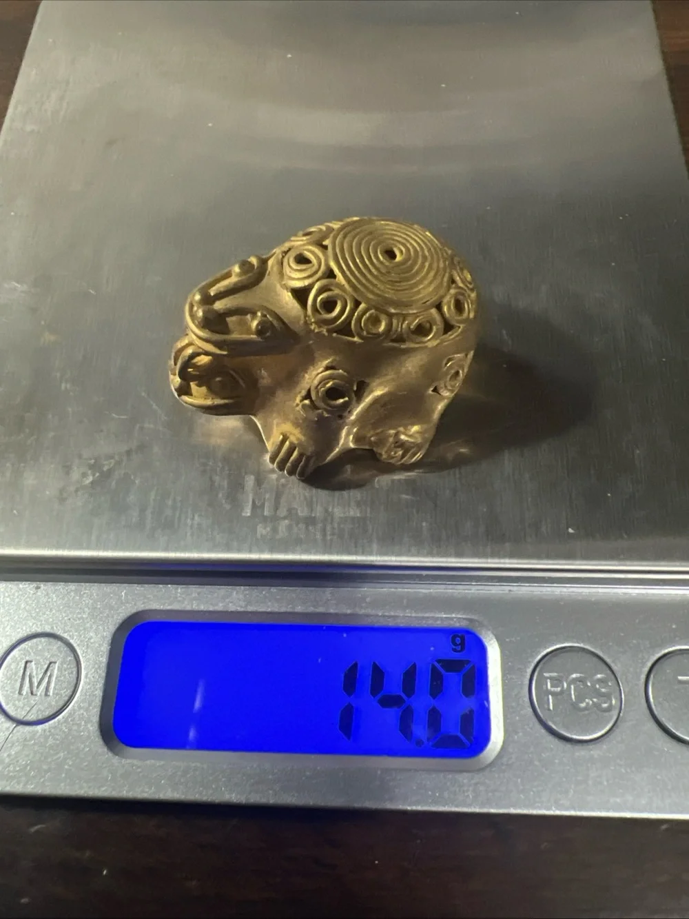 TUMBAGA Gold & Copper Alloy Zoomorphic Figurine/Pendant Columbian Art